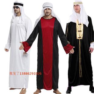 阿拉伯王子服装 万圣节新款派对男神服装 中东阿拉伯尊长服装