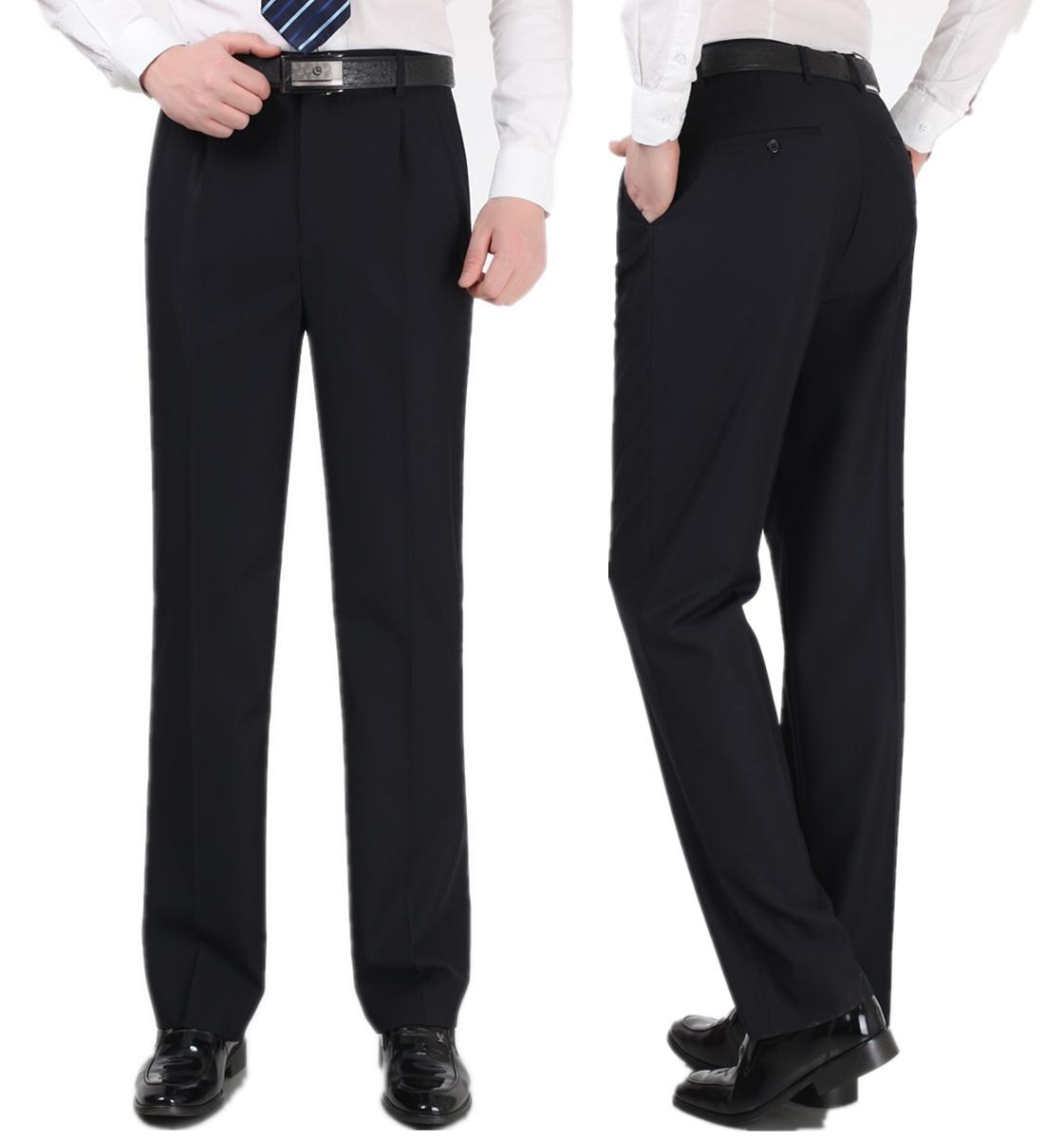 Pantalon droit en polyester pour automne - Ref 1474990 Image 1