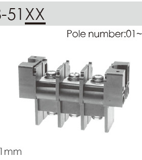 台湾町洋 栅板式 接线端子0168-51XX