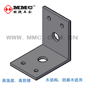 L型角铁角码木屋木别墅结构五金金属连接件BW-3455固捷五金MMC