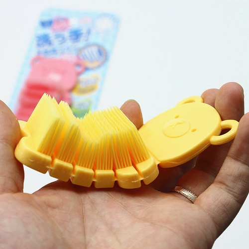 Японское гигиеническое милое средство детской гигиены, гигиеническая щетка, с медвежатами