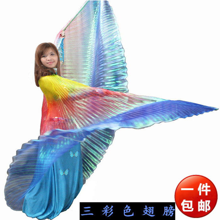 肚皮舞服饰 金翅/幻彩色印度舞蹈新款 道具翅膀全国单件包邮