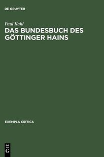 Bundesbuch Das Des Gottinger ... Hains 预售