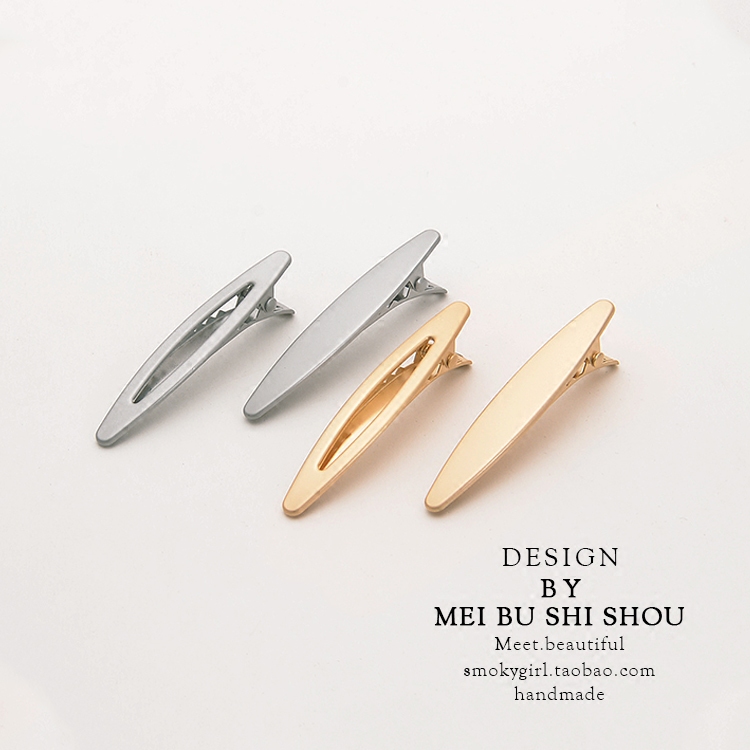 欧美复古金属简约镂空发夹成人头饰品短发鸭嘴夹刘海边夹发卡子女