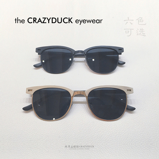 墨镜潮人偏光 复古明星潮流定制太阳镜全金属半框炫彩膜酷炫男女款