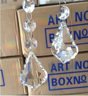 新款枫叶吊坠 DIY水晶珠帘 门帘散珠 婚庆 装潢装饰 灯饰工程配件