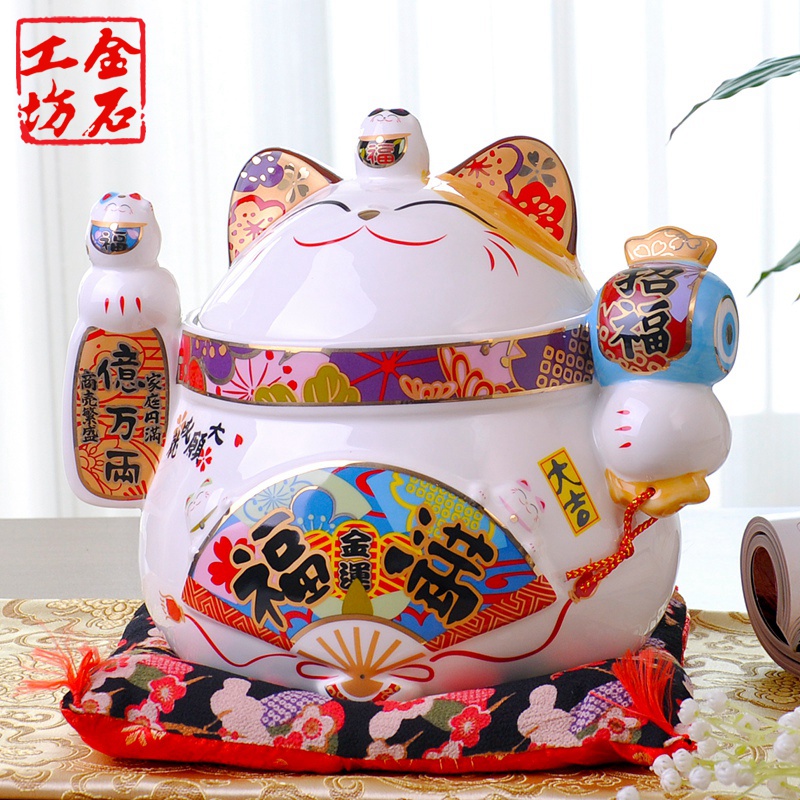 金石工坊福满招财猫糖果罐大号 收纳罐 饼干罐 乔迁开业结婚礼物|msdalam kategori penyatuan simpanan, Rumah Storage Appliances, kotak simpanan, kotak simpanan makanan - dari Buy2taobao.com untuk memberikan perkhidmatan ejen Taobao profesional membeli