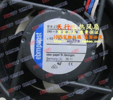 614J/2HR 24V 320MA 7.7W原装德国ebmpapst 60*60*25设备轴流风扇