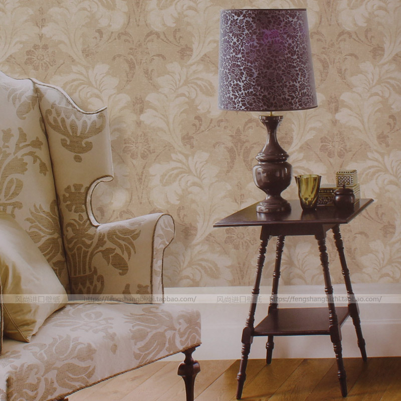 竖条纹美式做旧复古进口美国壁纸