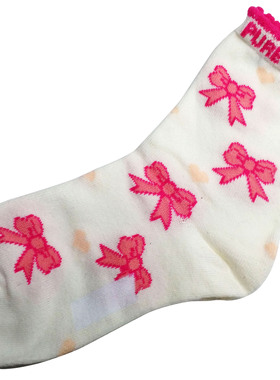 乐天BABY*日单 3-10岁女童粉红棉质春秋短袜4222425