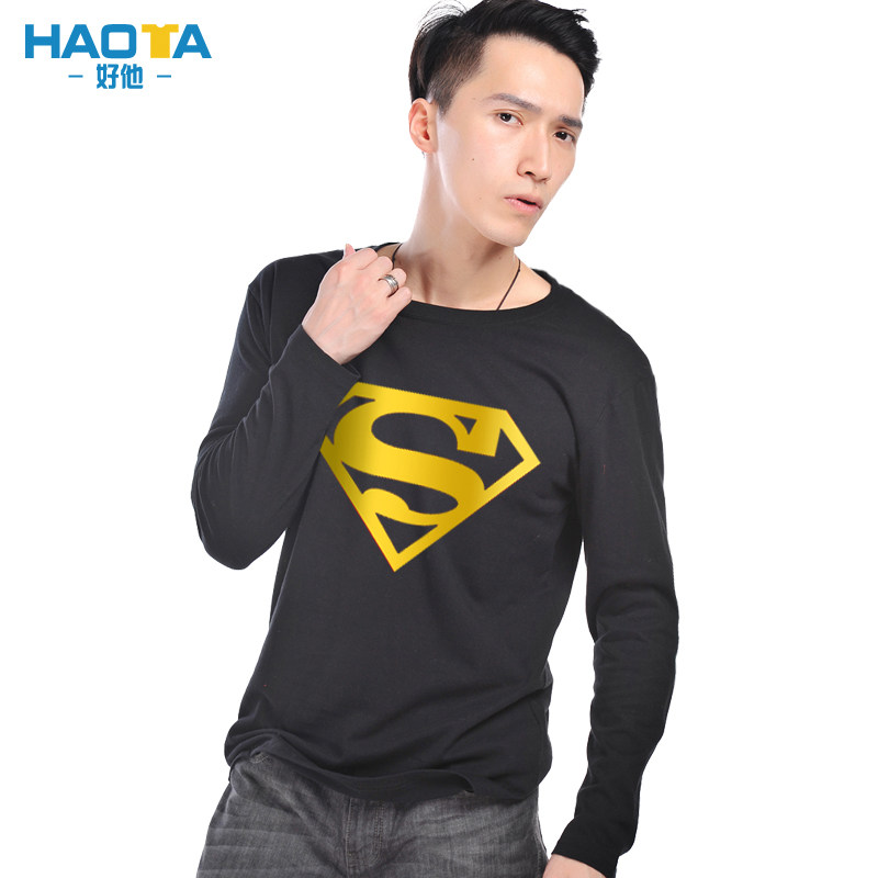 Superman Superman t-shirts Men's Couples dress Spring Cotton long-sleeved round neck t-shirt Korean sweaterin the Men's clothing, T-shirt  category - from Buy2taobao.com to provide professional Taobao agent buy service