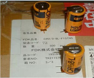。FDK CR2/38.L CR2/3-8L-F1ST4S 3V 带焊脚