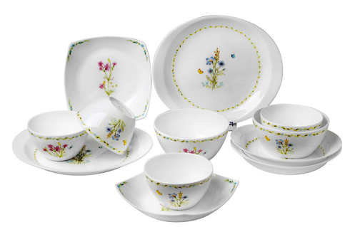 HAENGNAM韩国杏南瓷器 花语25头餐具套装正品