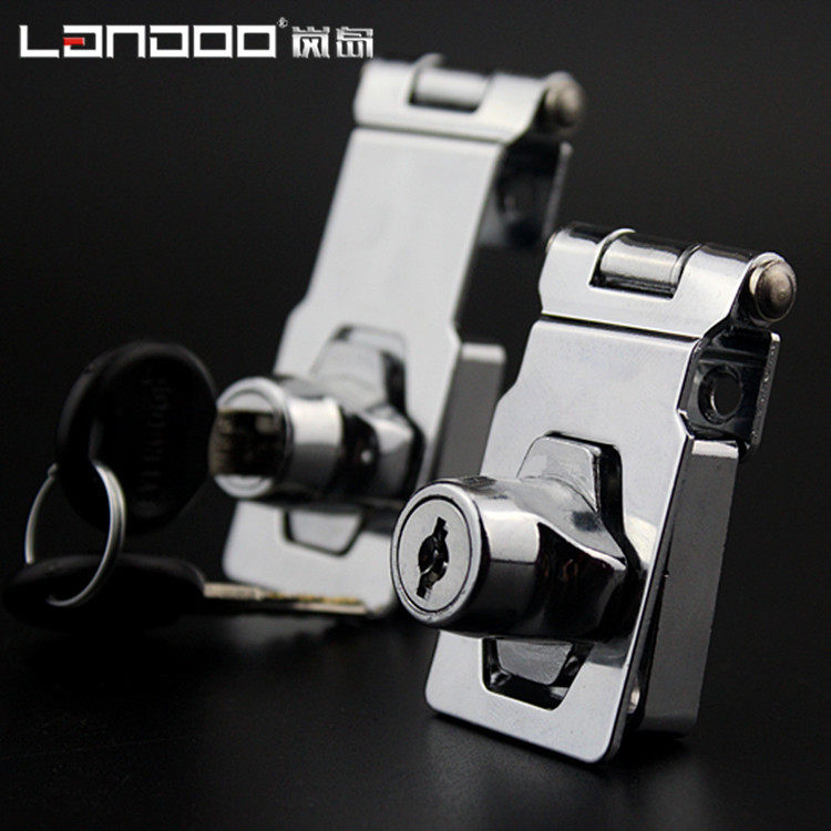 带锁锁牌柜门锁 门锁扣搭扣明装抽屉锁 铁柜锁抽屉柜子锁箱锁包邮
