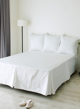 NANAROOM韩国进口夏凉柔软纯棉[白色/粉色/灰色]床裙