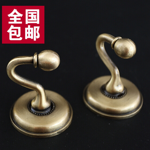 铝合金窗帘弯钩弧形壁钩挂球绑带绳装 欧式 饰球配件墙钩衣服帽子钩