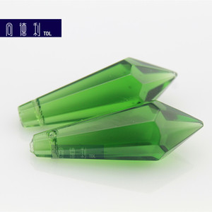 绿尖珠水晶新品 38 55本色灯饰散珠配件diy婚庆隔断珠帘门帘吊坠