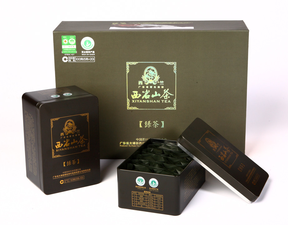 西竺牌 盒装 绿茶 西岩山茶 大埔 广东名茶包邮