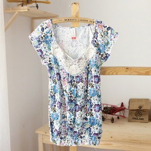 韩版 新 学院小衫 女花边短袖 8元 女T恤大码 清仓春夏装