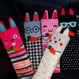 汽车安全带四季护肩套车用保险带套儿童可爱卡通安全带套一对装