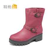 Shoebox coarse with Martin boots women shoe boots warm Waterproof blind rivet ankle boots boots women 1114607271