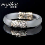 Thai cat eye bracelet 925 Silver open female European fashion jewelry bracelets jewelry bracelets mum