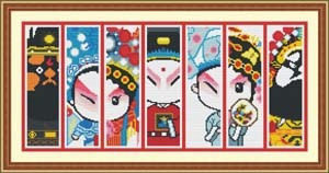 十字绣高清彩色印刷图纸中国风ZF021国粹京剧7036cross stitch
