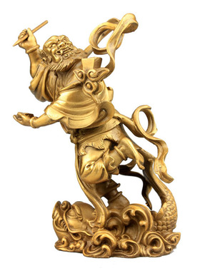 纯铜魁星点斗书房办公桌装饰品