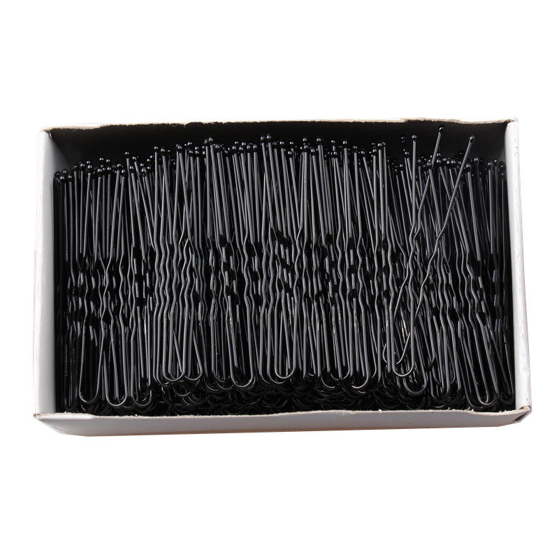 新发饰刘海夹u型盘头夹盘发工具u形夹黑色小卡子u型夹盘发器批发