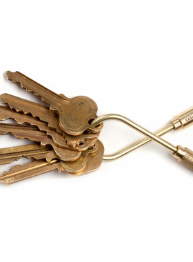 Closed & Open Helix钥匙扣 黄铜男士女款创意个性简约汽车钥匙圈