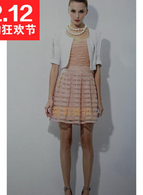 清！薇莉珈姿*尔 女装春夏款 欧根纱吊带修身气质连衣裙