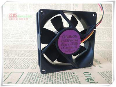 原装SUNON/建准KD1208PTB1-6 DC12V 2.6W 双滚珠8CM/厘米2线3线