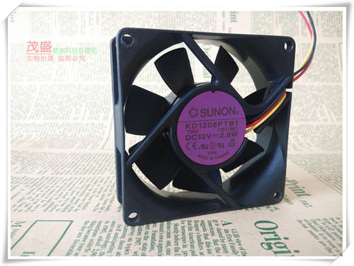 原装SUNON/建准KD1208PTB1-6 DC12V 2.6W 双滚珠8CM/厘米2线3线