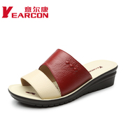 Kang shoes 2015 summer styles with her mother-in-law in the daily comfort leather wedges shoes women shoes