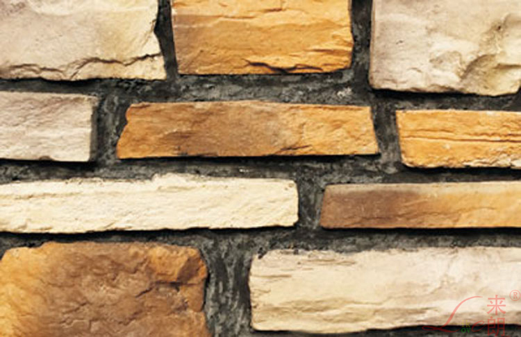 文化石别墅阳台背景墙复古砖