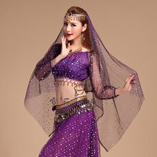 Аксессуары для танца живота 肚皮舞配饰头纱 印度舞头纱