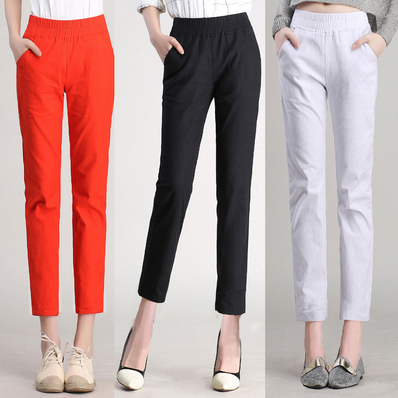 夏天棉麻九分裤女裤子 胖妹妹直筒亚麻布裤大码9分裤薄款高腰松紧|msdalam kategori Butik wanita / wanita, seluar, seluar santai - dari Buy2taobao.com untuk memberikan perkhidmatan ejen Taobao profesional membeli