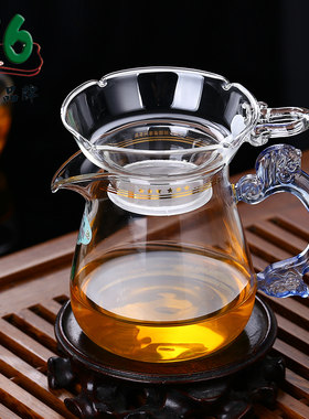 台湾76公道杯玻璃分茶器配件套装