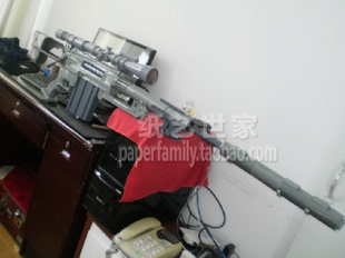 需自制!M200狙击枪阻击枪创意手工3D纸模型 cosplay表演道具7009