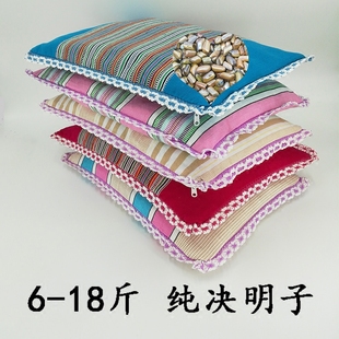 全決明子枕頭 純棉兒童成人學(xué)生去火明目保健康護(hù)頸椎夏涼硬枕芯