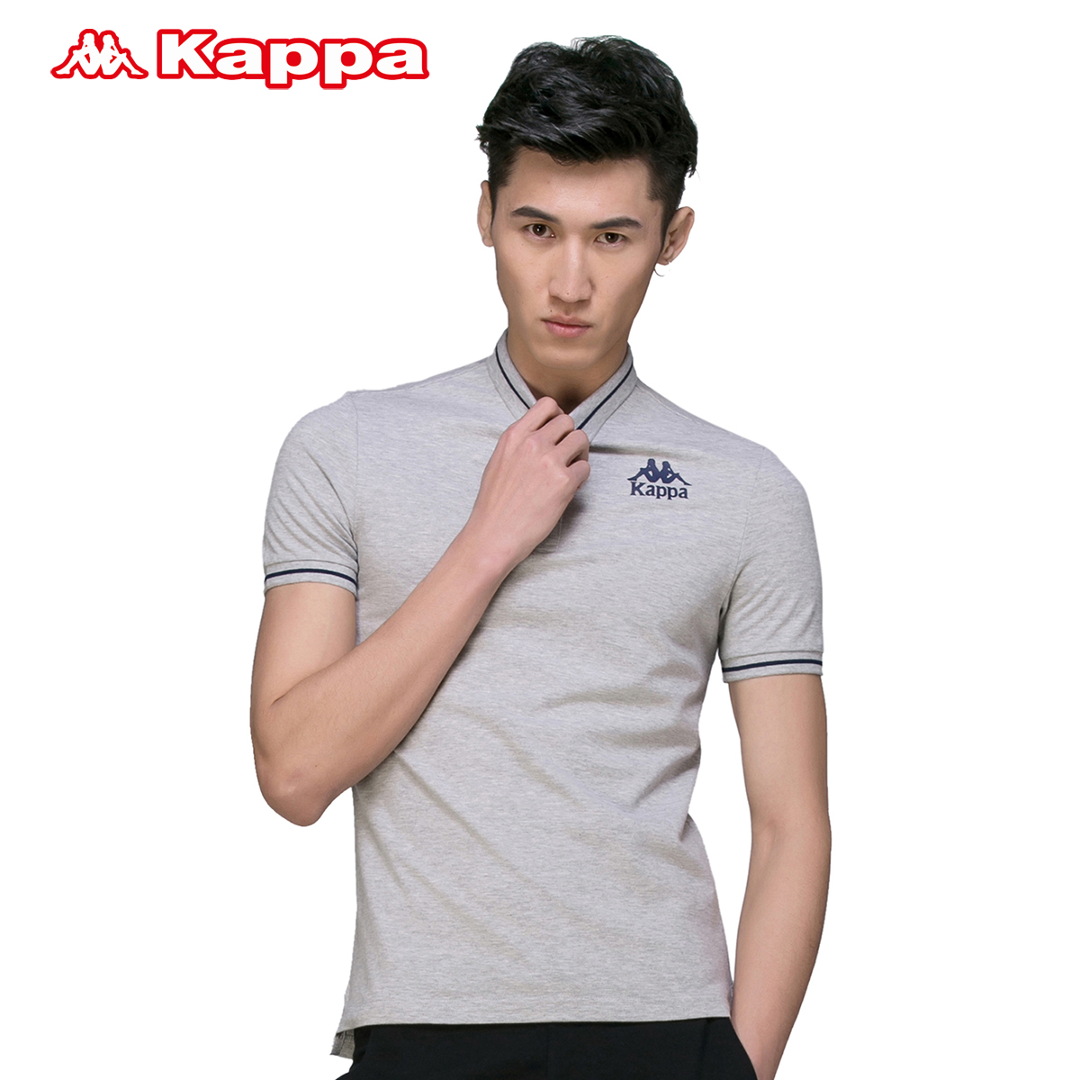 Polo sport homme KAPPA K0612PD34 en coton - Ref 551658 Image 1