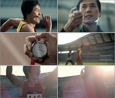 田径赛跑教练计时器冲刺比赛体育运动高清实拍视频素材