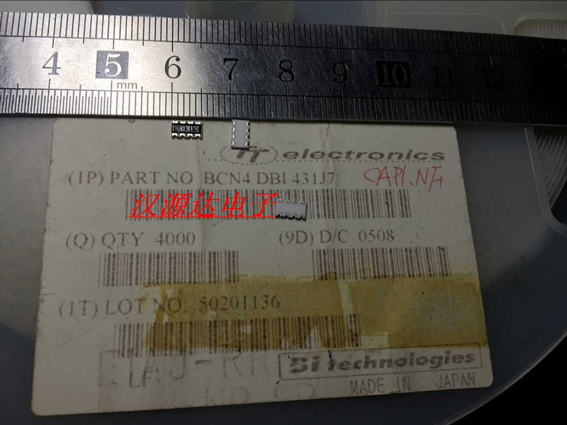 贴片排阻1206X4 431 430R 430欧 8P4R 凹脚 BCN4DBI431J7 5.3*3.1