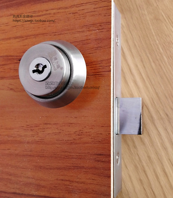 地锁木门锁平头锁有框门锁单面双面钥匙不锈钢门门锁真真五金建材