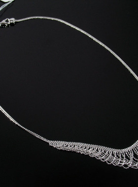 意大利网状纯银夸张欧美项链饰品