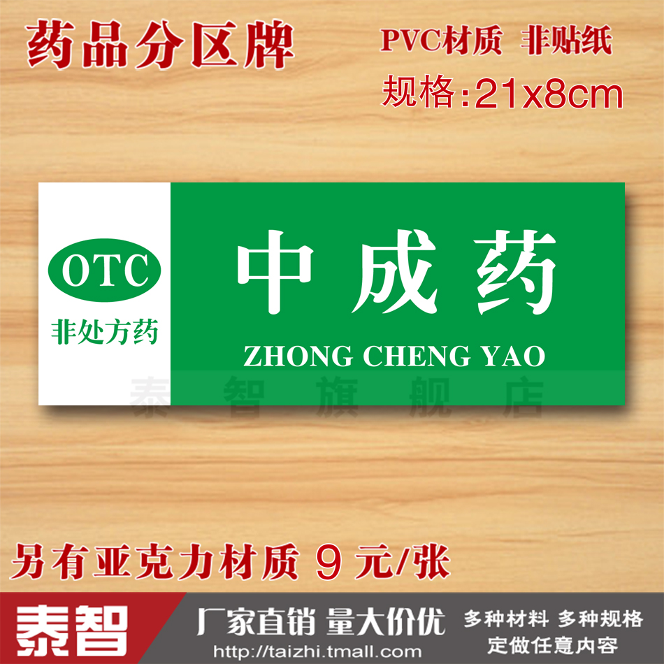 药房分类医院标志牌定制