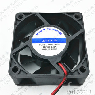FD6025BH2 24V 变频器 FAN 散热风扇 2线 COOLING 6025 原装 0.13A