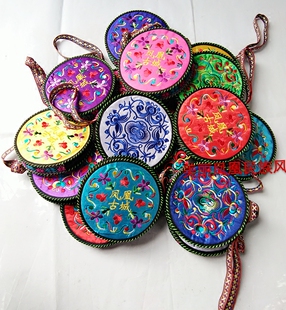 凤凰古城民族风原创双面绣花小圆包 民族特色 手拎包 零钱包 多色