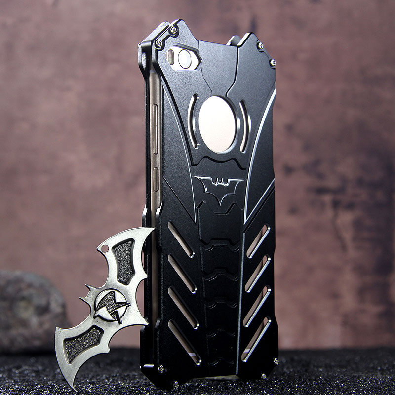 R-Just Batman Shockproof Aluminum Shell Metal Case with Custom Stent for Xiaomi Mi 5s & Xiaomi Mi 5s Plus