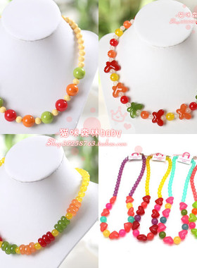 韩国饰品糖果色儿童小孩短链